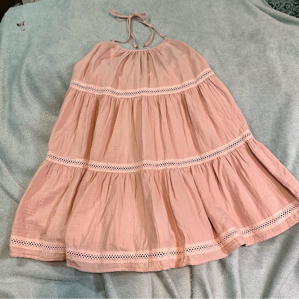 NWT Victoria Secret Pink Tiered Halter Summer Dress